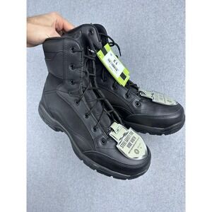 Interceptor Min Force Boots Mens Size 13W Black Steel Toe Tactical Work Wide NWT